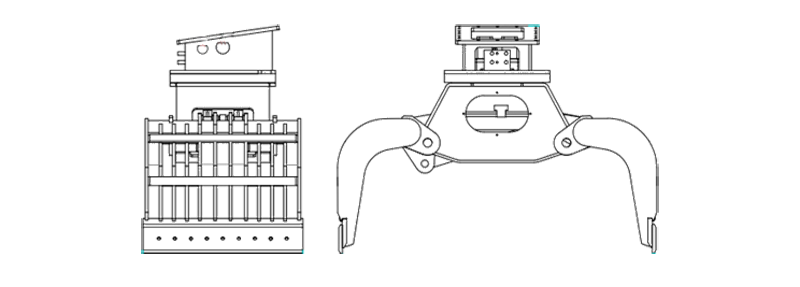 Hydraulic Sorting Grab - Excavator's Heavy Duty Buckets and Attachments ...